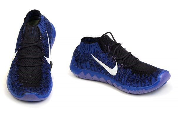 Nike flyknit black and blue online