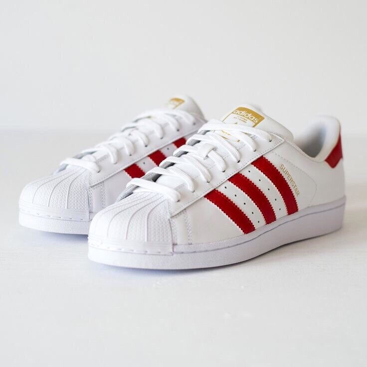 Купить женские кроссовки Adidas Superstar White Red в интернет-магазине  Smartkros за 4 790 руб.