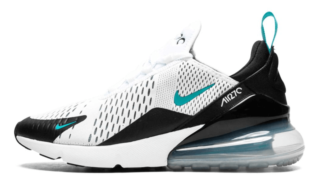 white and turquoise air max 270
