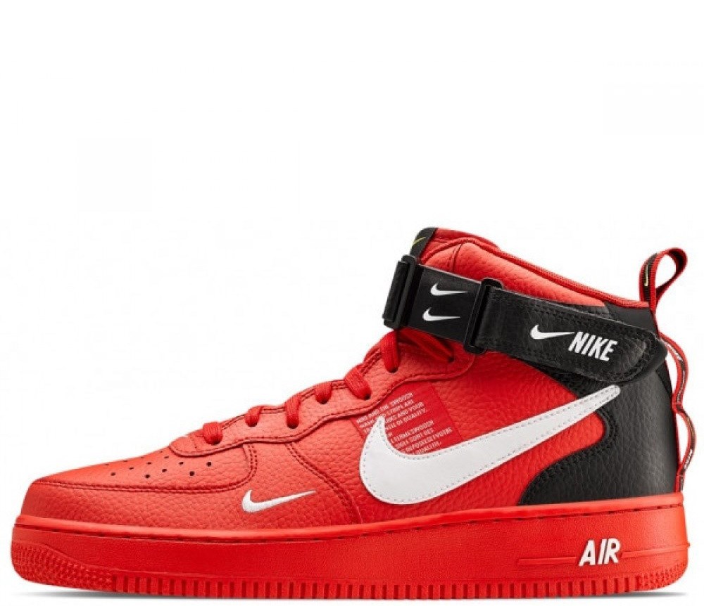 Купить зимние Nike Air Force 1 Mid Utility Red Black, кроссовки с мехом за  5 090 руб. ☆ Smartkros.ru