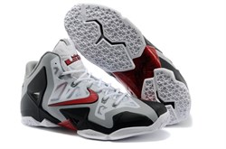 Nike LeBron 11 (WhiteBlackRed) - фото 11804