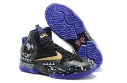 Nike LeBron 11 Men (Black-Joy/Blue-Gold)  3749 - фото 21873