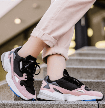 adidas falcon grey black pink